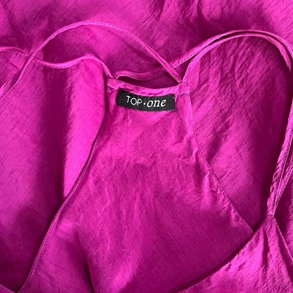 Top One Crossover Strap Ruffle Top - Picture 3 of 3